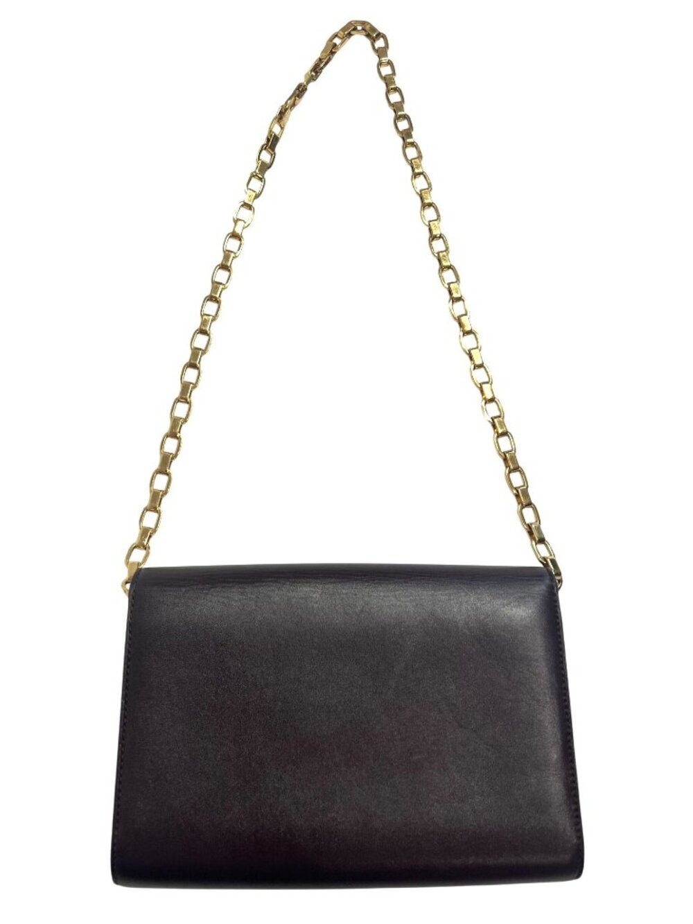 Louis Vuitton Quetsche Box Calfskin Leather Chain Louise GM Clutch Bag in Eggpla - Picture 4 of 13
